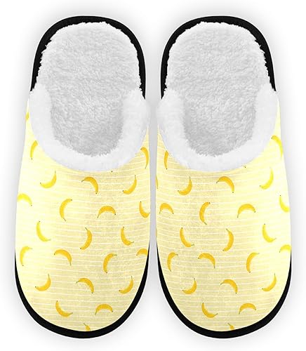 Miniatura 2 de KOPIRIT Yellow Banana Slippers for Women Men Soft Non-Slip Indoor House Slippers Slipper Home Shoes for Bedroom Hotel Travel Guest Bride,M