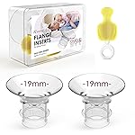Nursi Luna Flange Inserts 19mm for 24mm Flange/Shield, Flange Sizing Kit Silicone Flange Insert, Reduce 24mm Nipple Tunnel Down to 13mm, Breastfeeding Essentials Kit for New Moms, 2PCS