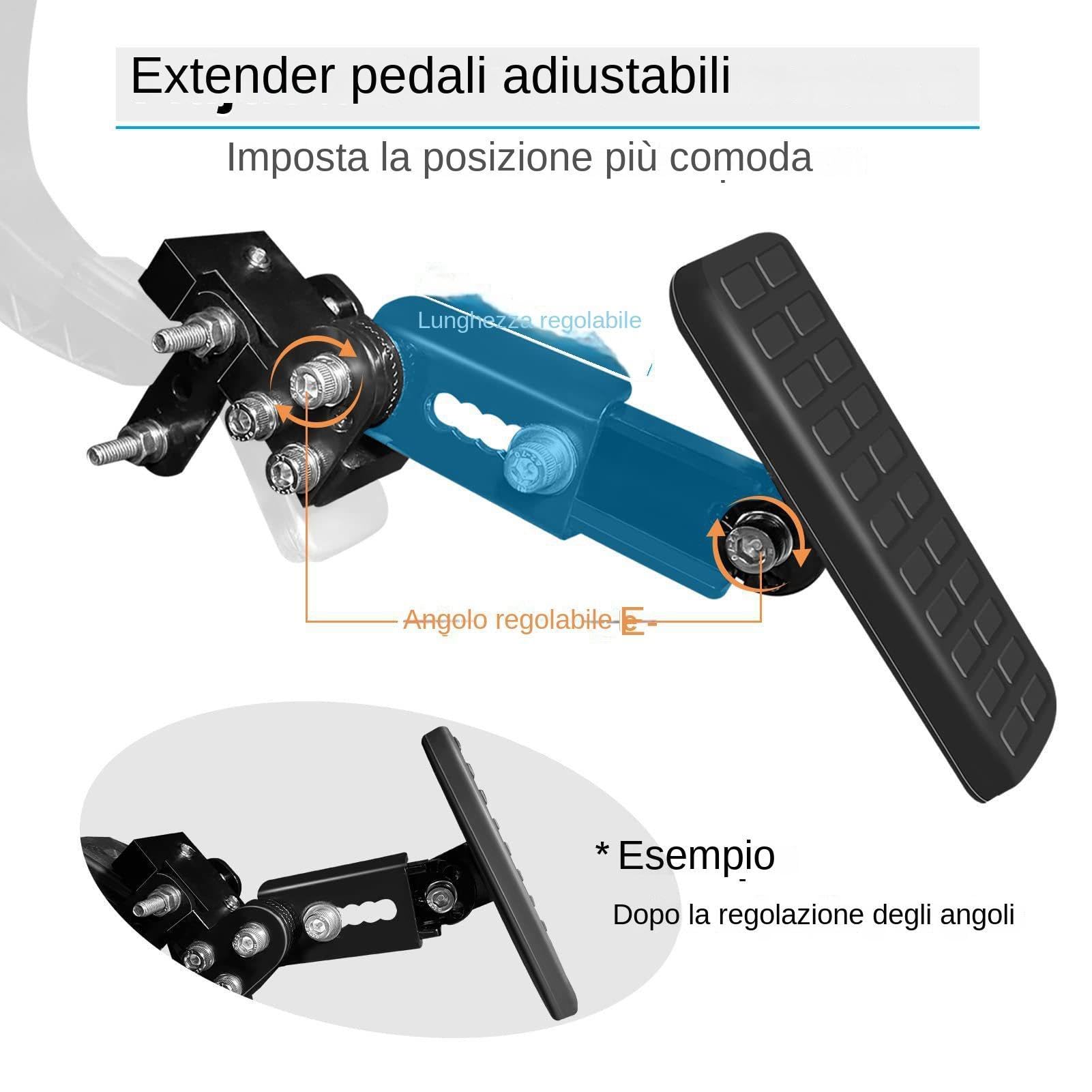 Extension De Pédale De Voiture - Extension De Pédale D'embrayage Et De Frein En D'aluminium | Extensions Pédales Accélérateur Réglables | Pédales Antidérapantes Pour Guideurs Basses | Auto