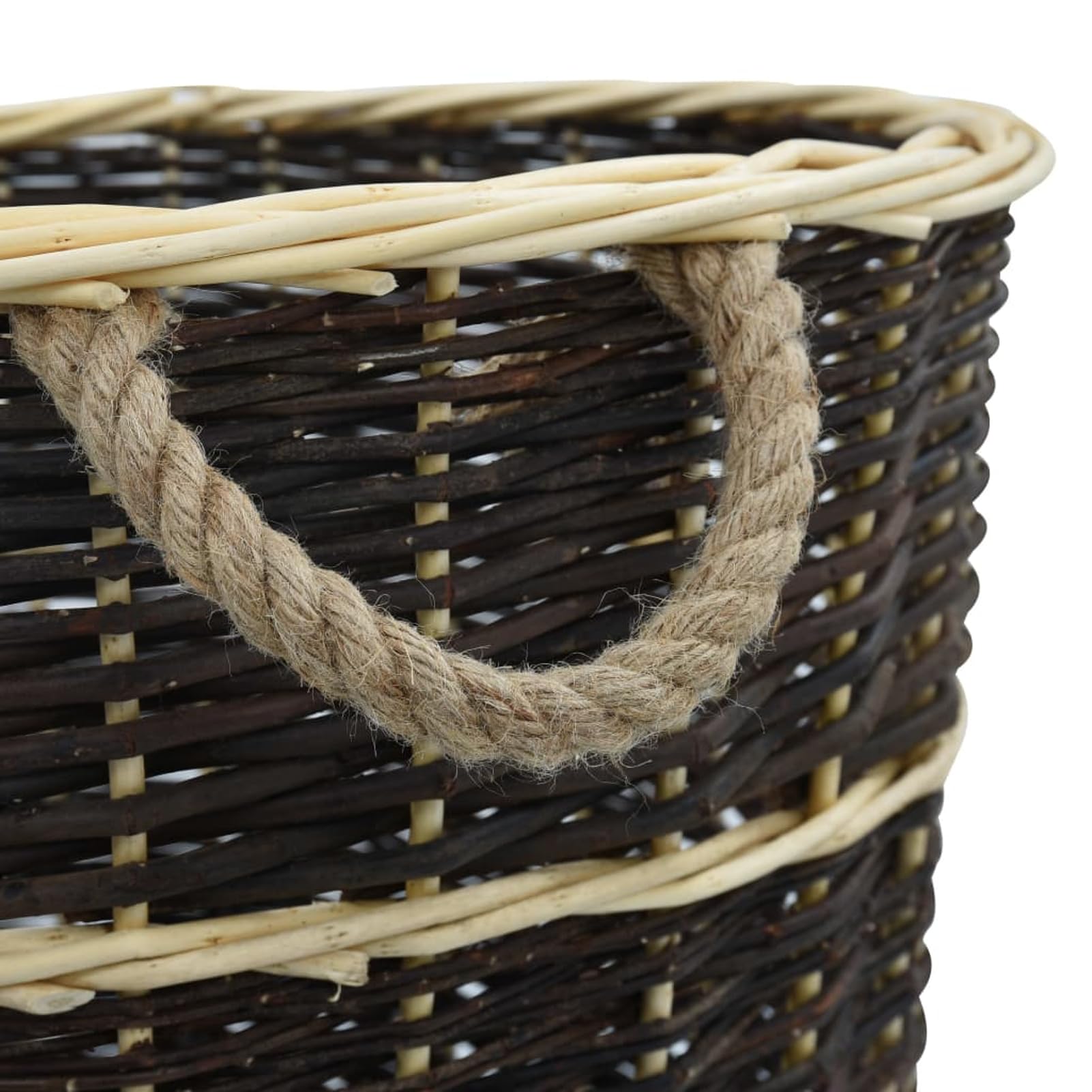 Cesto in legno con tracolla, zaino per legna da ardere con manici e cinghie, 57 x 51 x 69 cm, ideale per conservare e trasportare legna da ardere