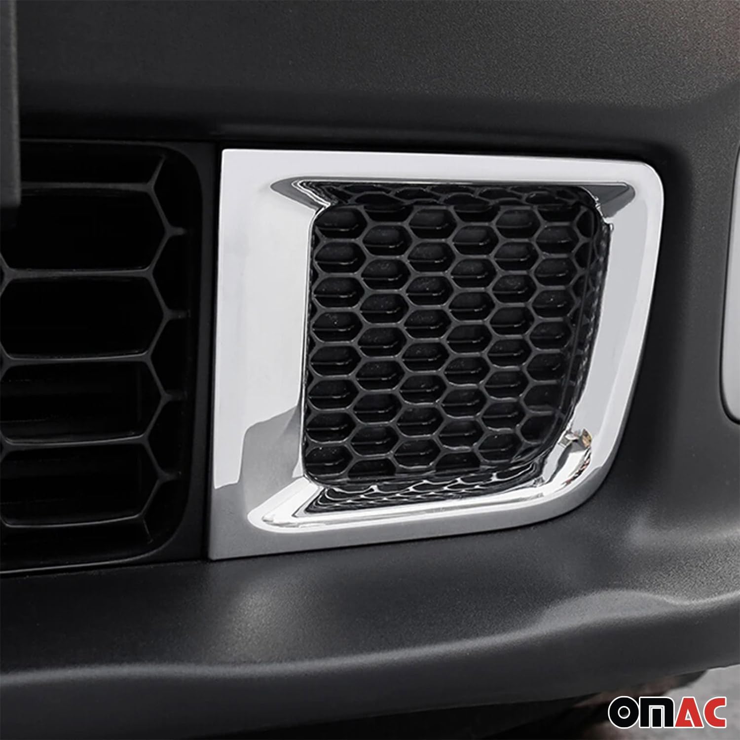 OMAC Front Bumper Grill Frame Molding Trim for Jeep Renegade 2015-2018