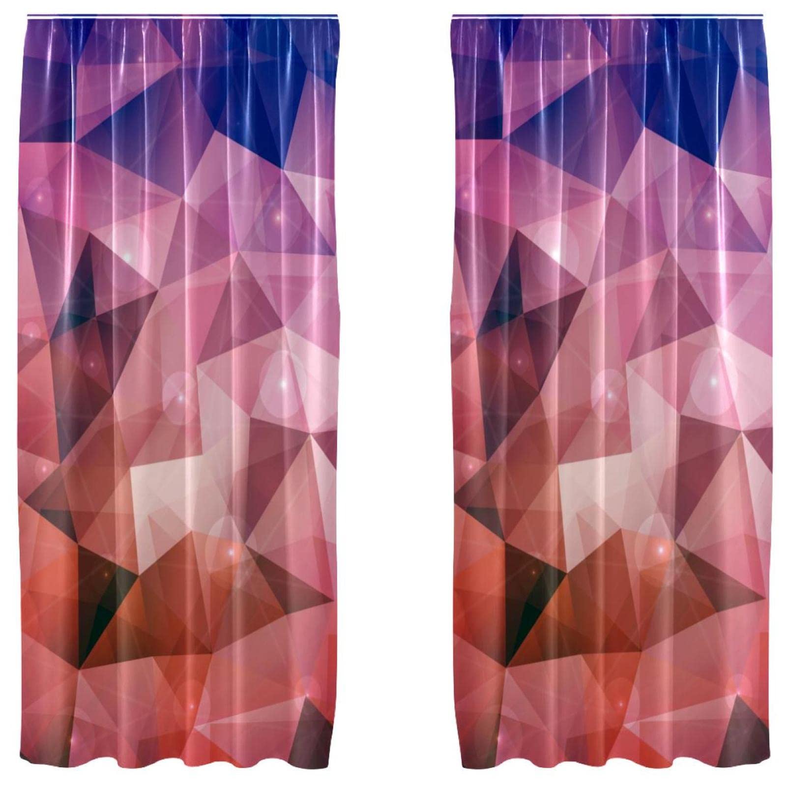 Rideaux légers pour chambre d'enfant et salon pastel rose bleu violet 140x213cm