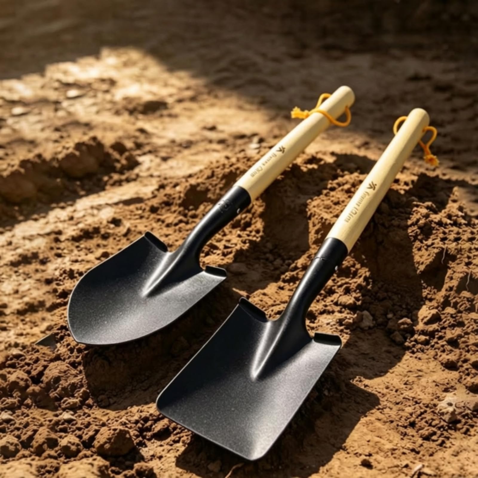 Pala para Jardinería de Niños con Mango, Pala De Jardinería con Mango De Madera, Cabeza Cuadrada Negra, 71 Cm De Largo, 20.5 Cm De Ancho, 15 Cm De Alto, 1.5 Mm De Grosor, 0.71 Kg
