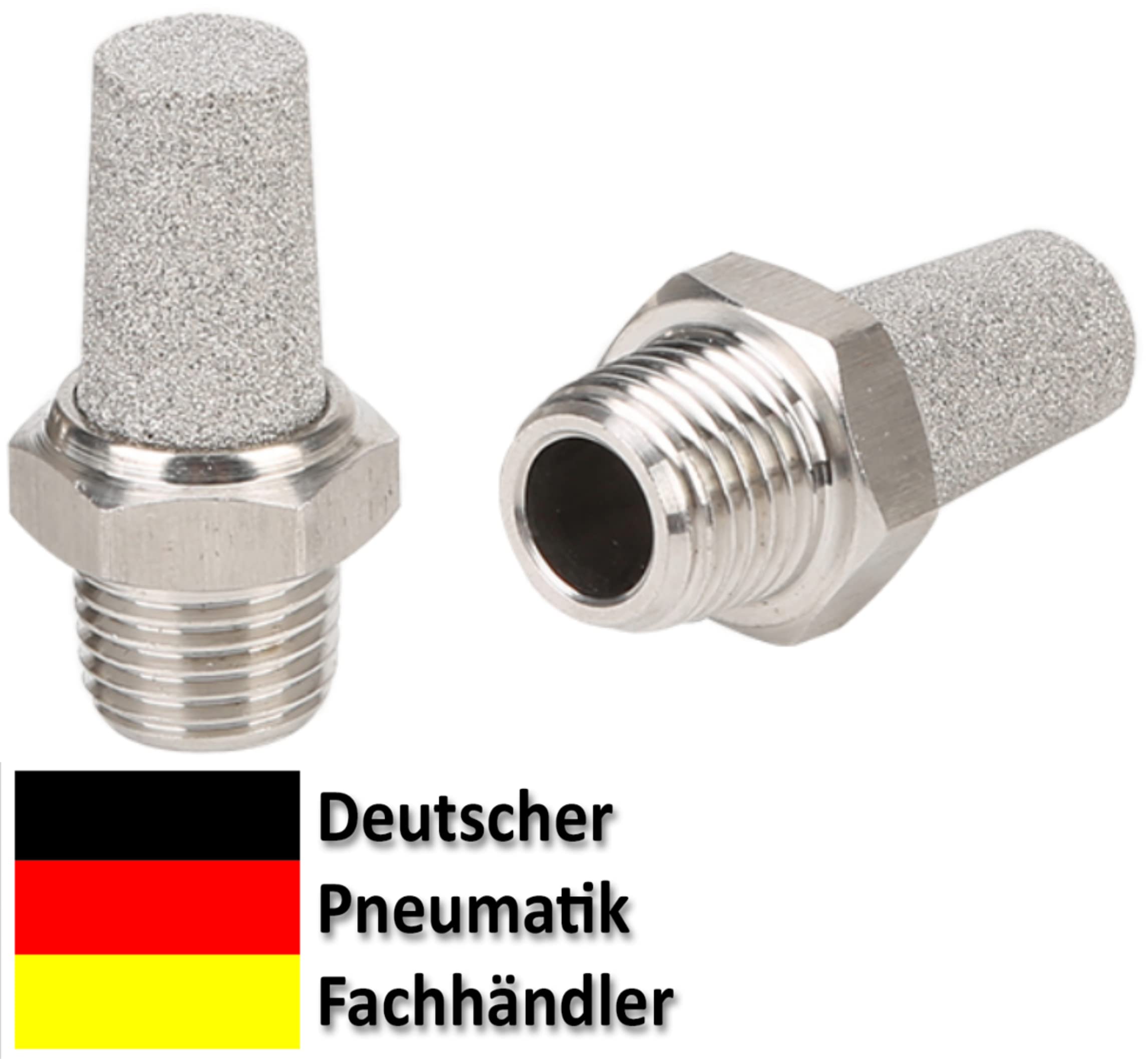 Silenziatore pneumatico VA in acciaio inox 1/8" 1/4" 3/8" 1/2" V2A