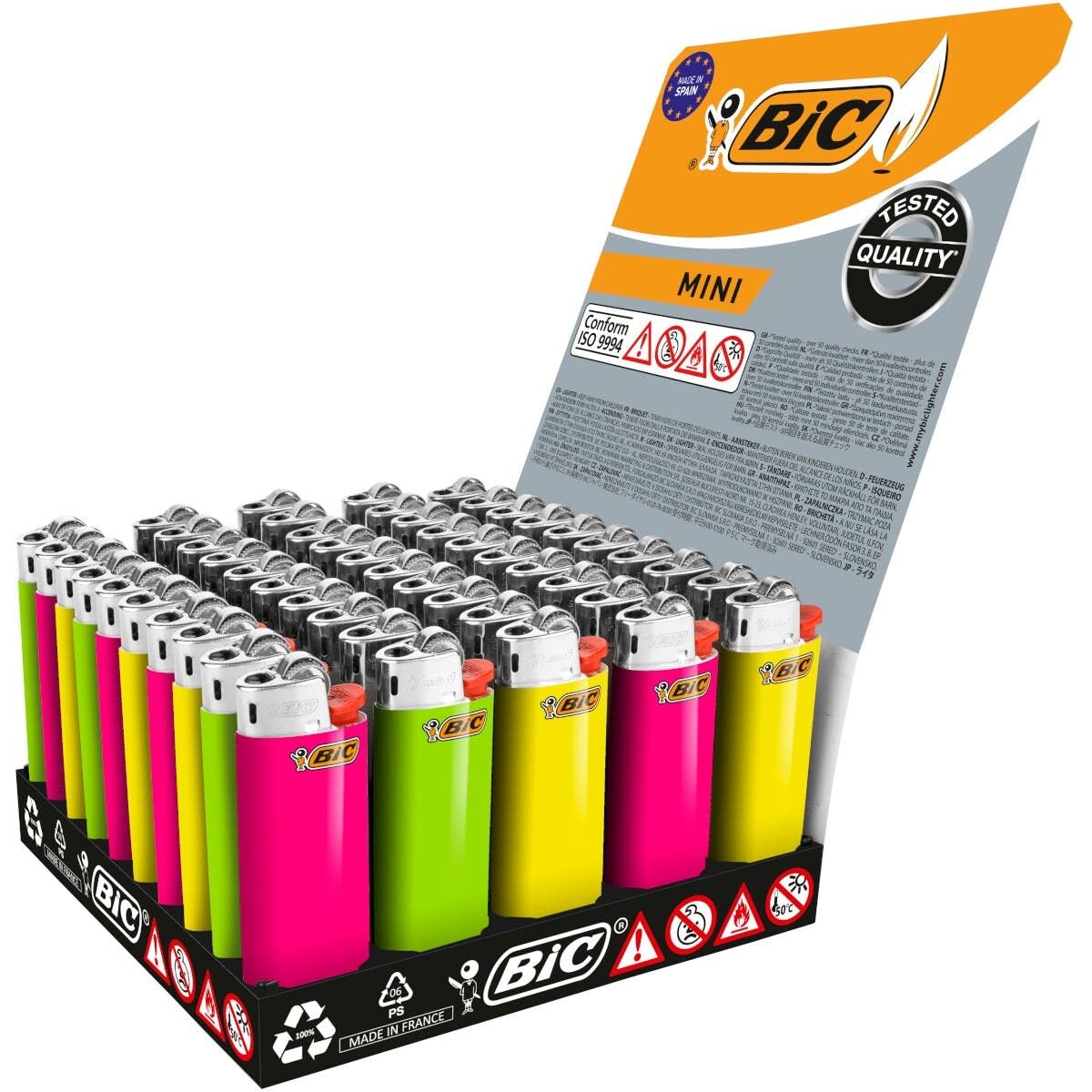 BIC- 50 Verschiedene Mini-Feuerzeuge
