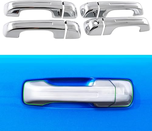 8 piezas para Dodge RAM 1500 TRX 2019 2020 2021 2022 2023 cubierta protectora decorativa para manija de puerta, accesorios de ABS (cromo un agujero)