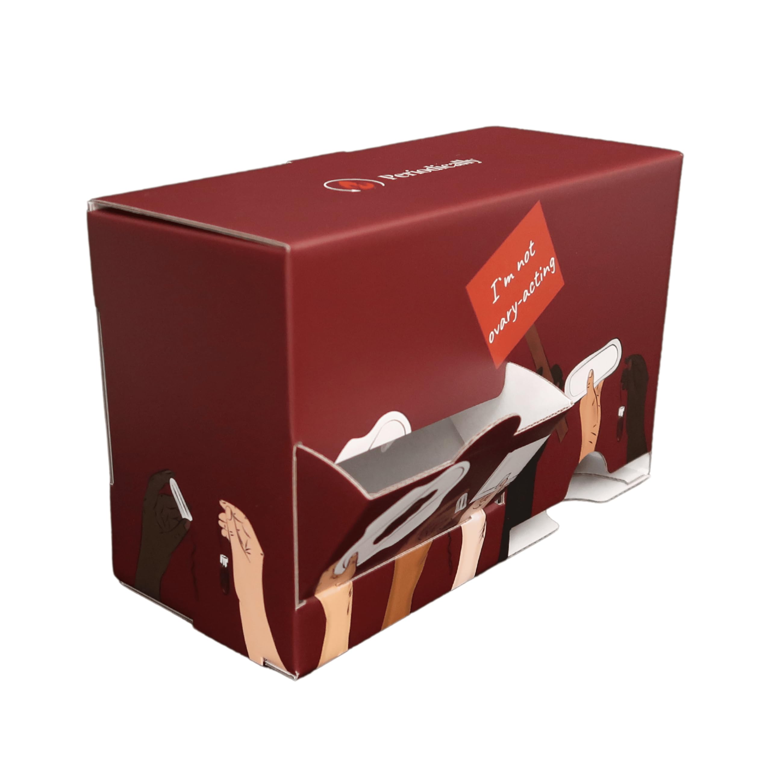 Periodically® Dispensador de compresas y dispensador de tampones para el hogar (22 x 14 x 9,5 cm) – Caja de almacenamiento de baño para tampones y compresas sanitarias – Almacenamiento de baño –