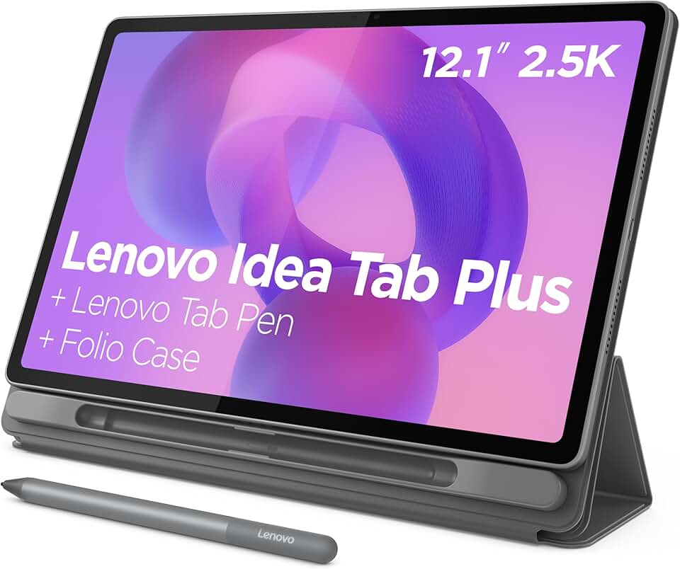 Tablet Lenovo Idea Tab Plus Octa-Core, 8GB, 128GB, Wi-Fi® 5, Android™ 15, 12.1" 2.5K 90Hz, Acompanha Caneta e Case