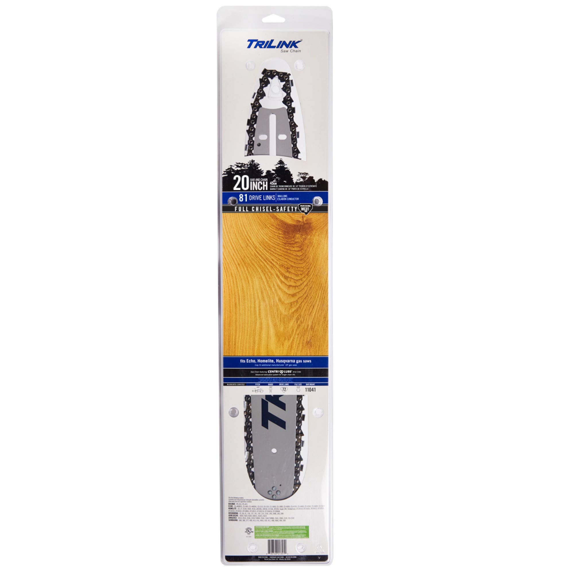 Bar & Chain Combo 20 inch Laminate .325 .063 81DL Compatible With/Replacement For Stihl 024, 026, 026P, 028, 028 Super, 029, 036, 036QS L81 / D025