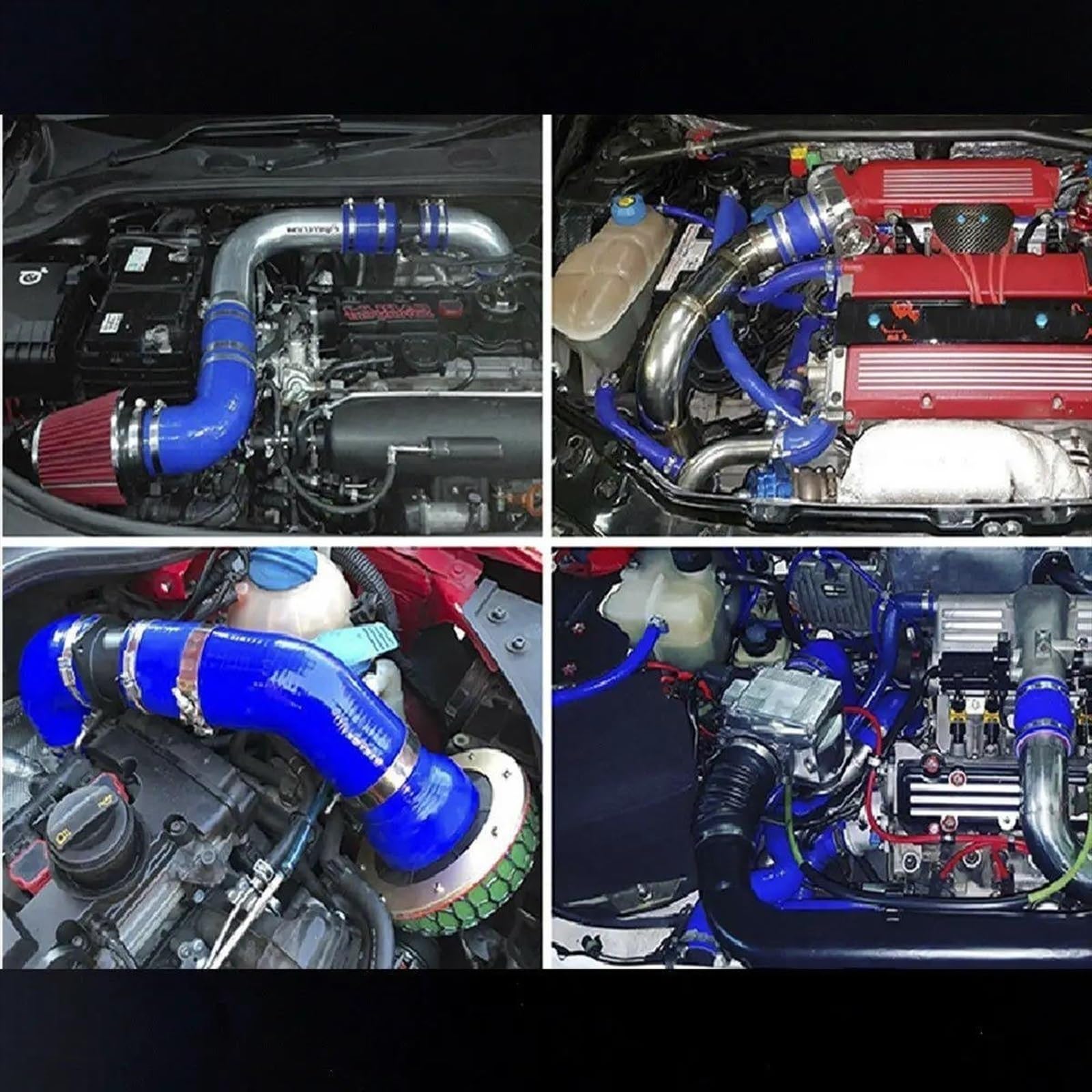 Tubi del Radiatore Compatibile con Mazda per Miata MX5 NB 1999 2000 2001 2002 2003 2004 2005 Auto del Liquido di Raffreddamento del Motore in Silicone Kit Tubo Flessibile di Radiatore Tubi(E)