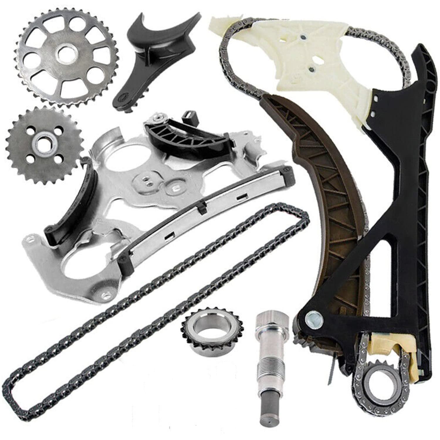 Timing Chain Kit with Oil Pump Gear 11317523884 Fits for 2006-UP 335i 435i M2 M3 M4 N51 N52 N54 N55 528 530 X3 X4 X5 X6 Z4 3.0L Repalce OE 11317523884 11417516128