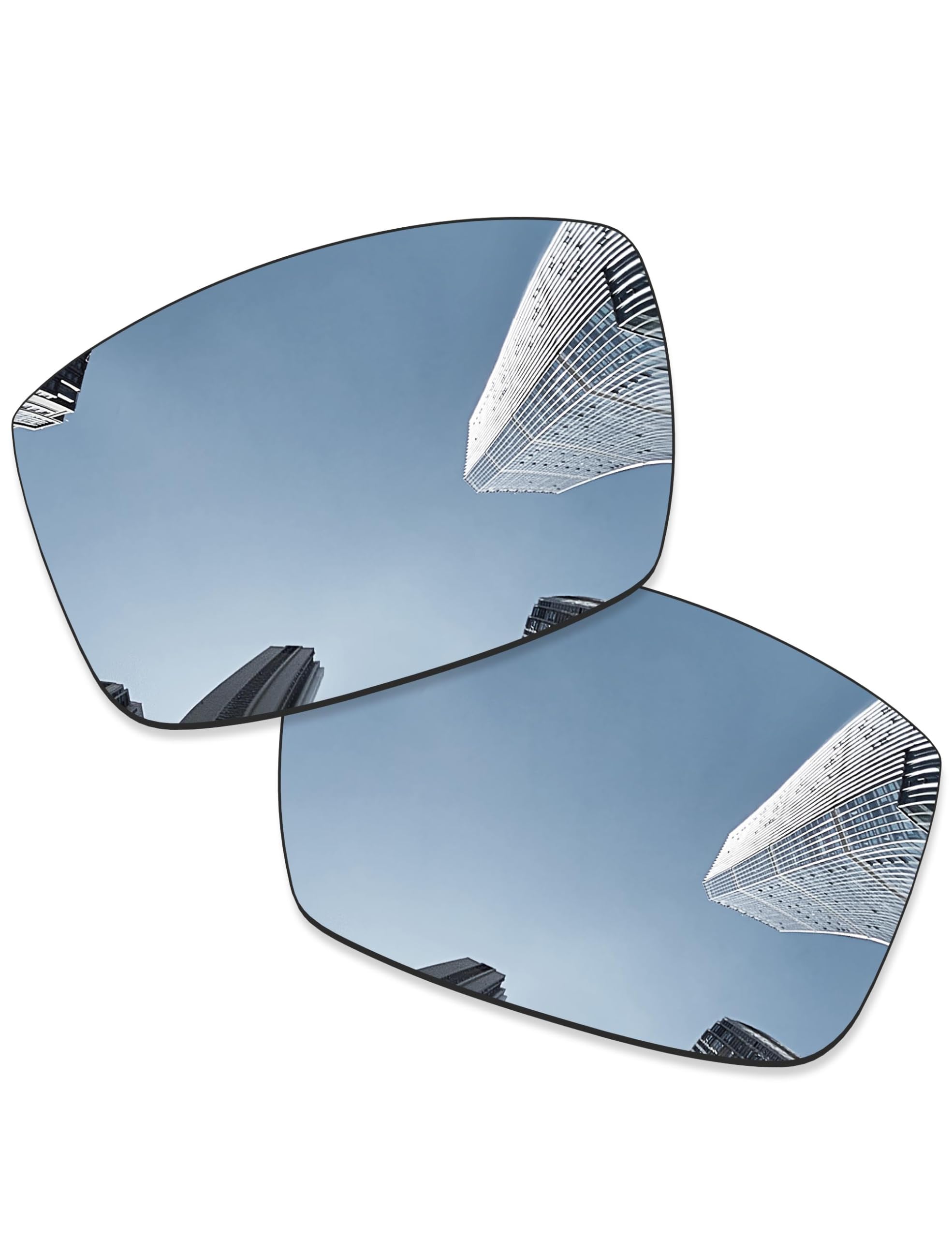 4 pares de lentes de repuesto para gafas de sol Oakley Gibston OO9449, color negro + titanio plateado + azul hielo + rojo fuego
