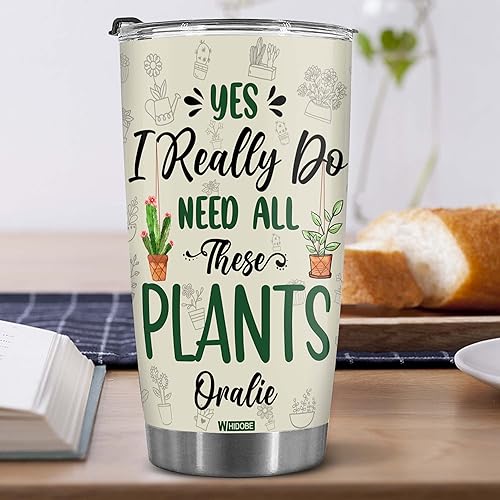 Miniatura 5 de WHIDOBE Vaso personalizado con texto en inglés "Yes I Really Do Need All These Plants", "Yes I Really Do Need All These Plants", taza de plantas