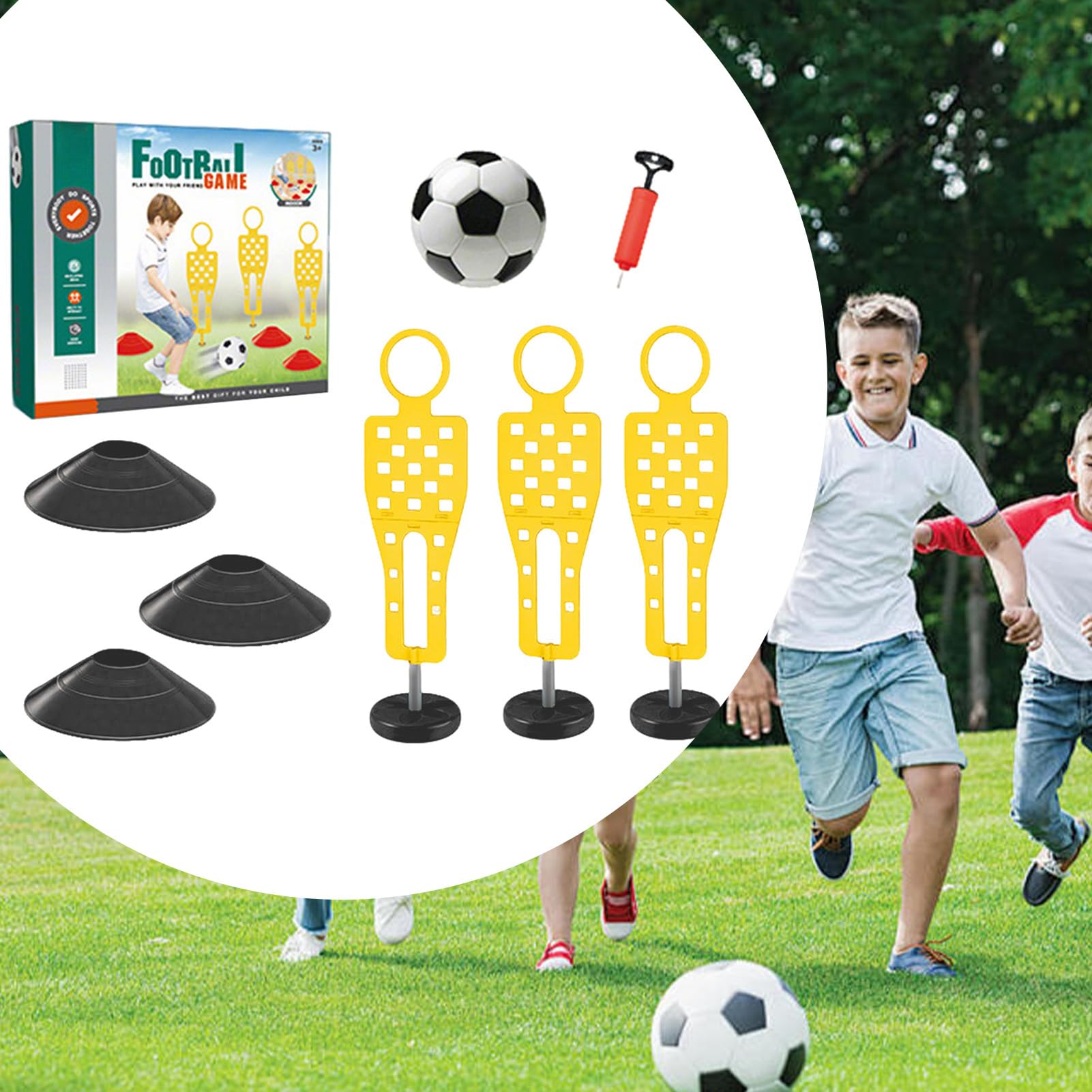 Allenamento Calcio, Sagome Allenamento Calcio, Kit Gioco Ostacoli Educativo Bambini Attività Multiplayer Da Esterno Casa Palestra Giardino
