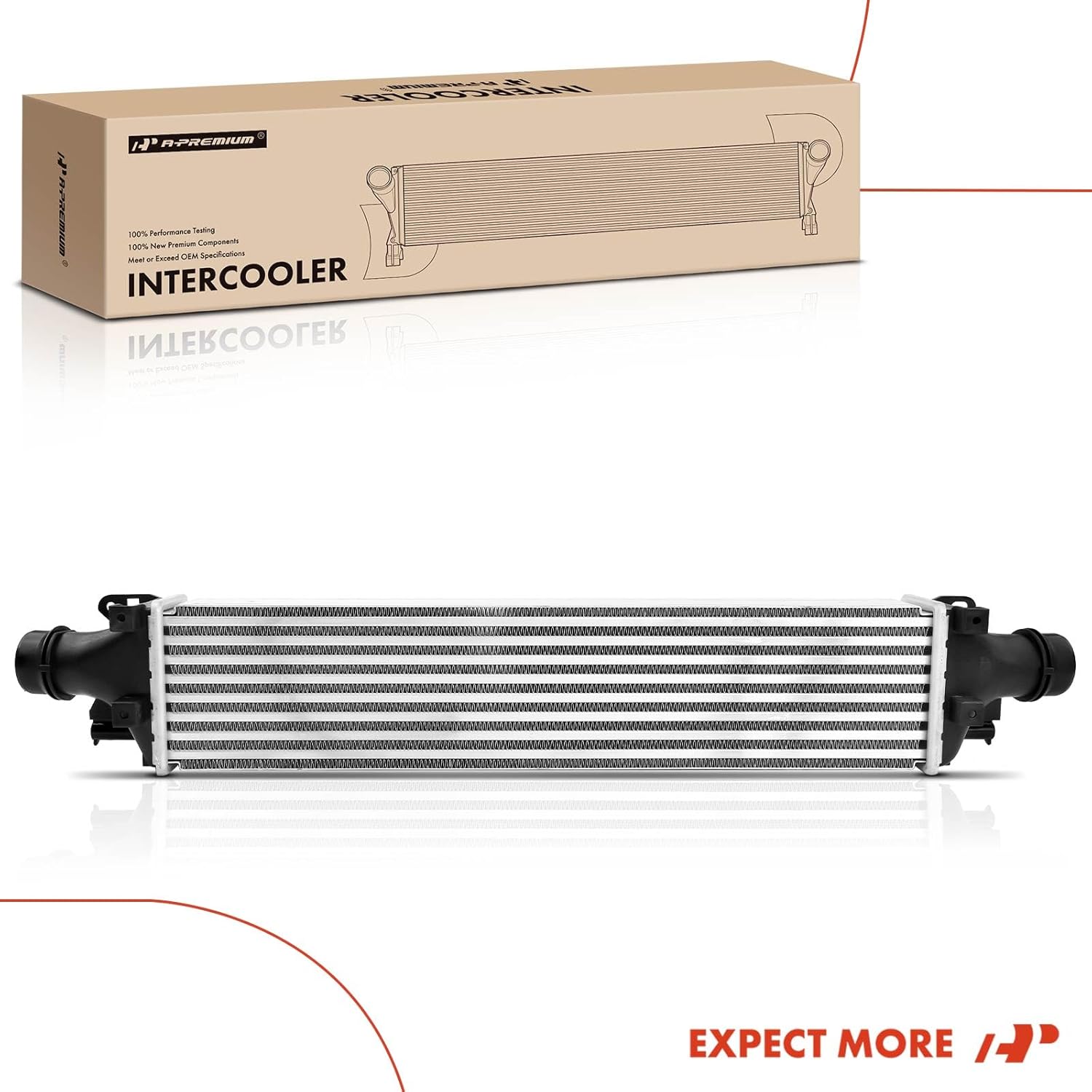 A-Premium Turbocharger Intercooler Compatible with Chevrolet Sonic 2012-2020, L4 1.4L, Charge Air Cooler