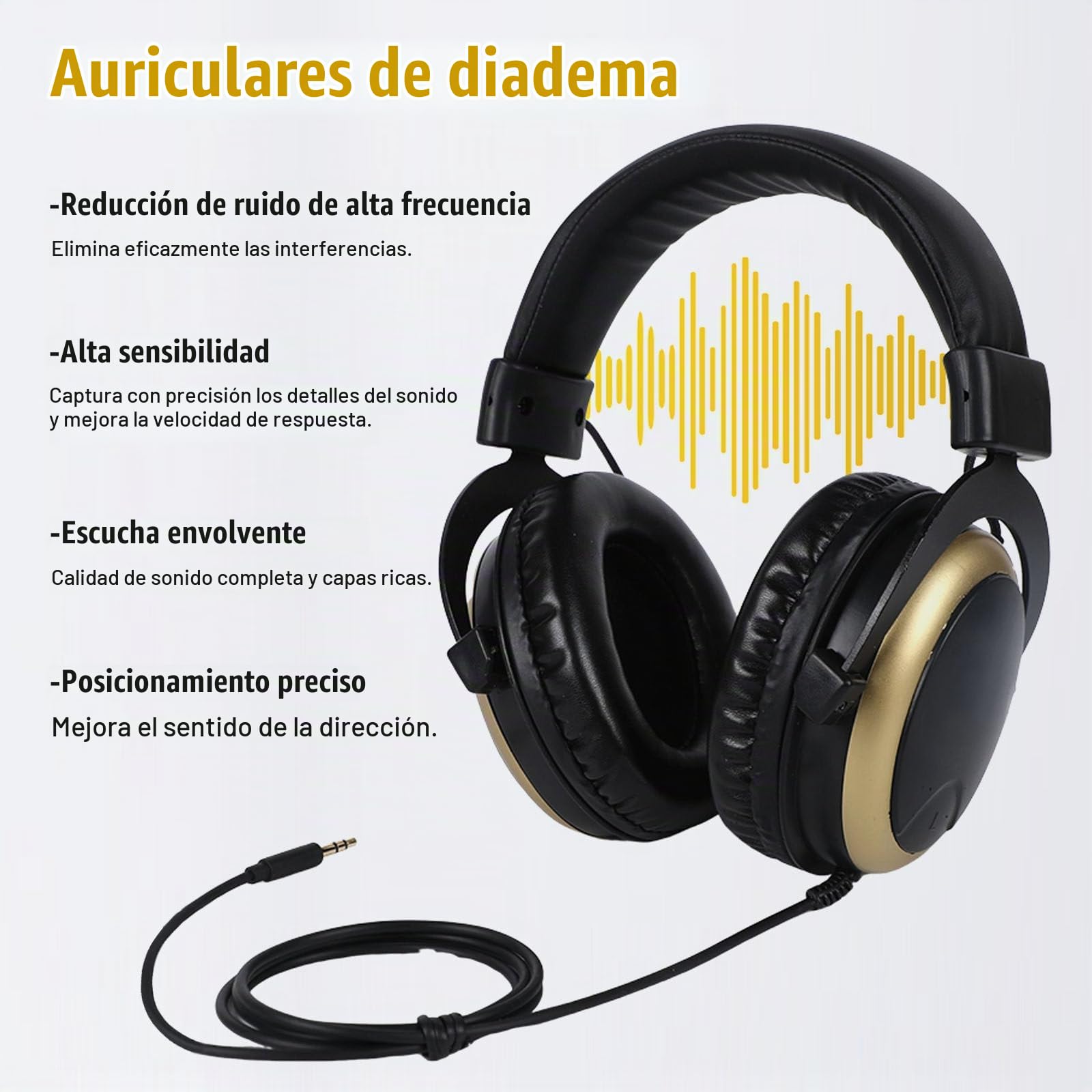 Detector Profesional de Fugas de Agua Subterránea – Alcance 4M, Frecuencia Ajustable 1-4500Hz, Cancelación de Ruido – 30H Batería – para Fontaneros, Municipios & Obras