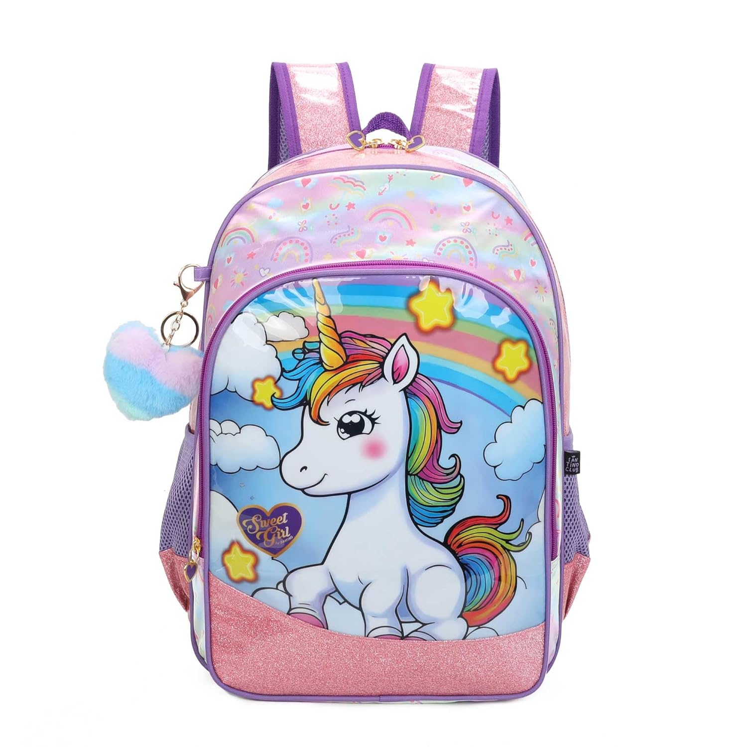 SANTINO, Mochila Sweet Girl Unicorn by Santino Poliéster SGM22U Lílas