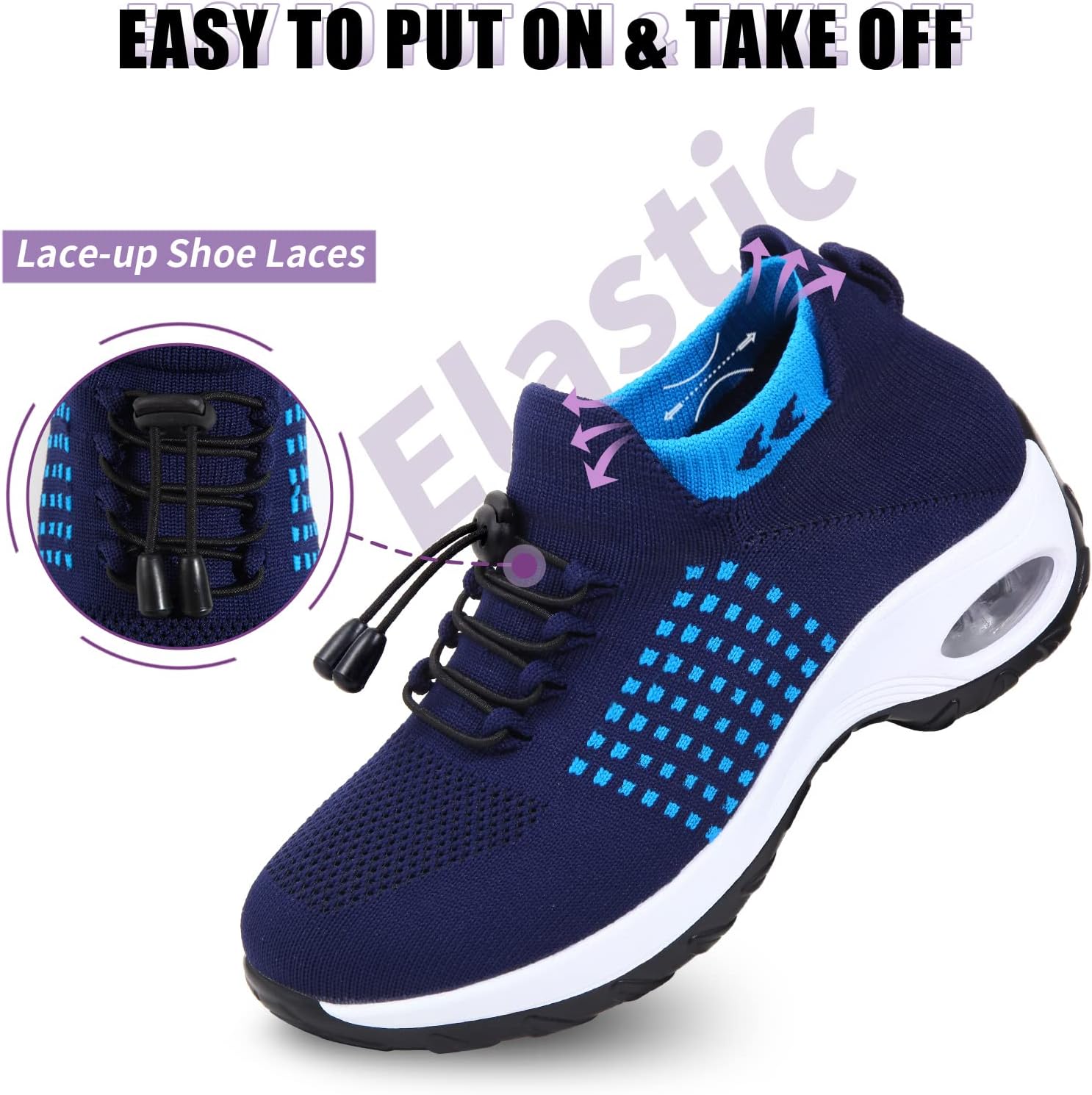 STUNAHOME Orthopedic Sneakers Breathable Women Walking Shoes Slip on Trainers Women's Comfortable Casual Ladies Athletic Shoe Thick Bottom - Image 5