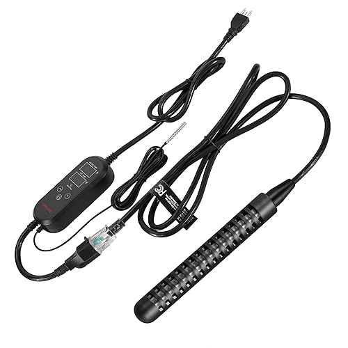 GRILLME Calentador de Agua de Inmersión Eléctrico Portátil Completamente Sumergible de Titanio de 1300W con Controlador de Temperatura Inteligente