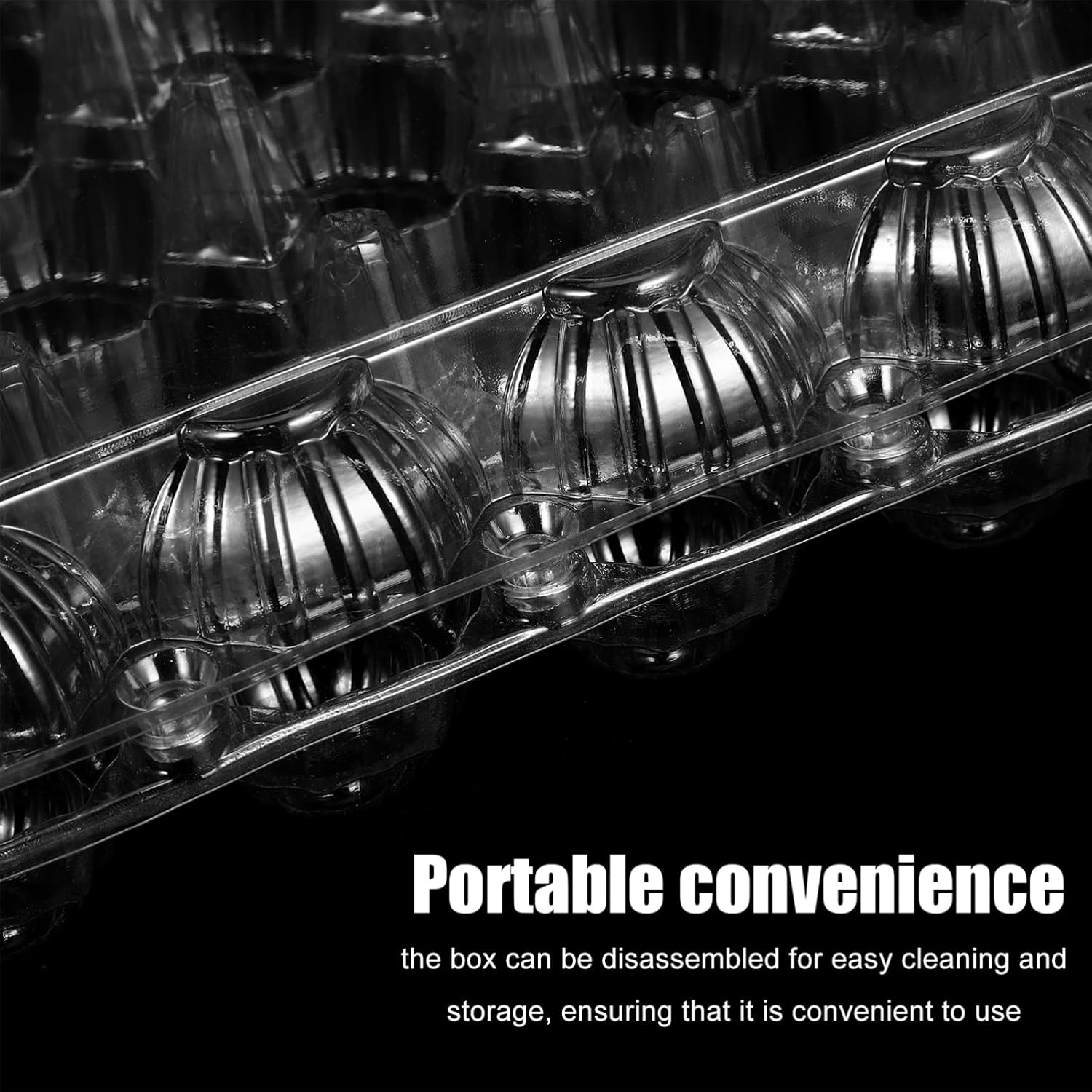 CHILDWEET 6pcs Egg Tray Egg Cartons for Chicken Eggs Egg Holder Carrier Portable Egg Container Egg Storage Container Eggs Organizer Egg Cartons Reusable Egg Packing Holder Transparent Pvc