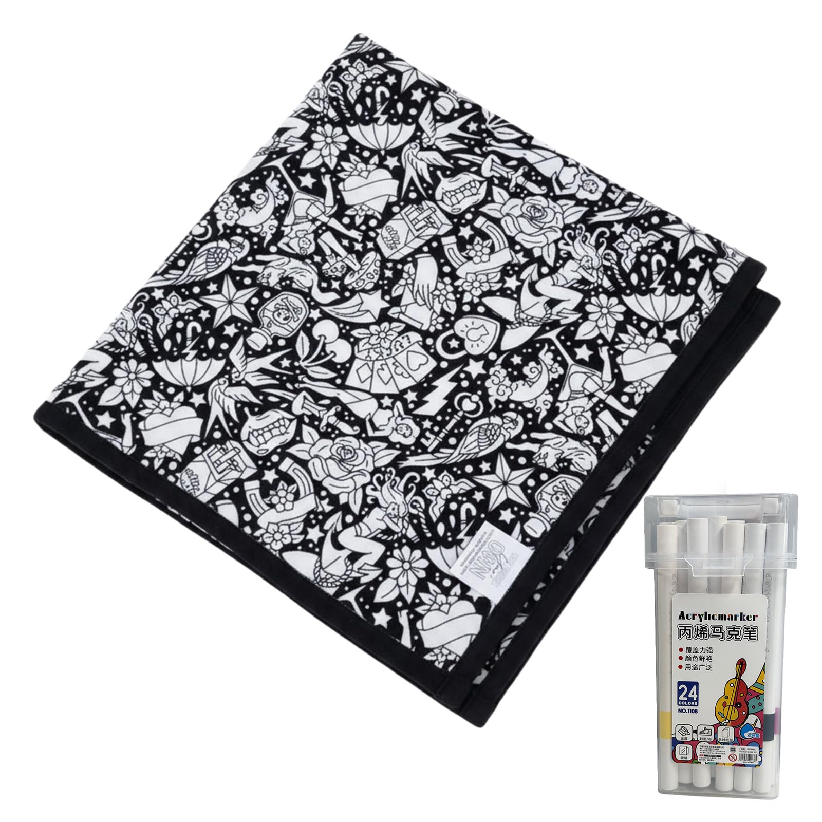 Color Your Own Blanket Washable Fuzzy Velvet Creative Art Project with Markers Painting Blanket for Holiday Arts Crafts Activity Party