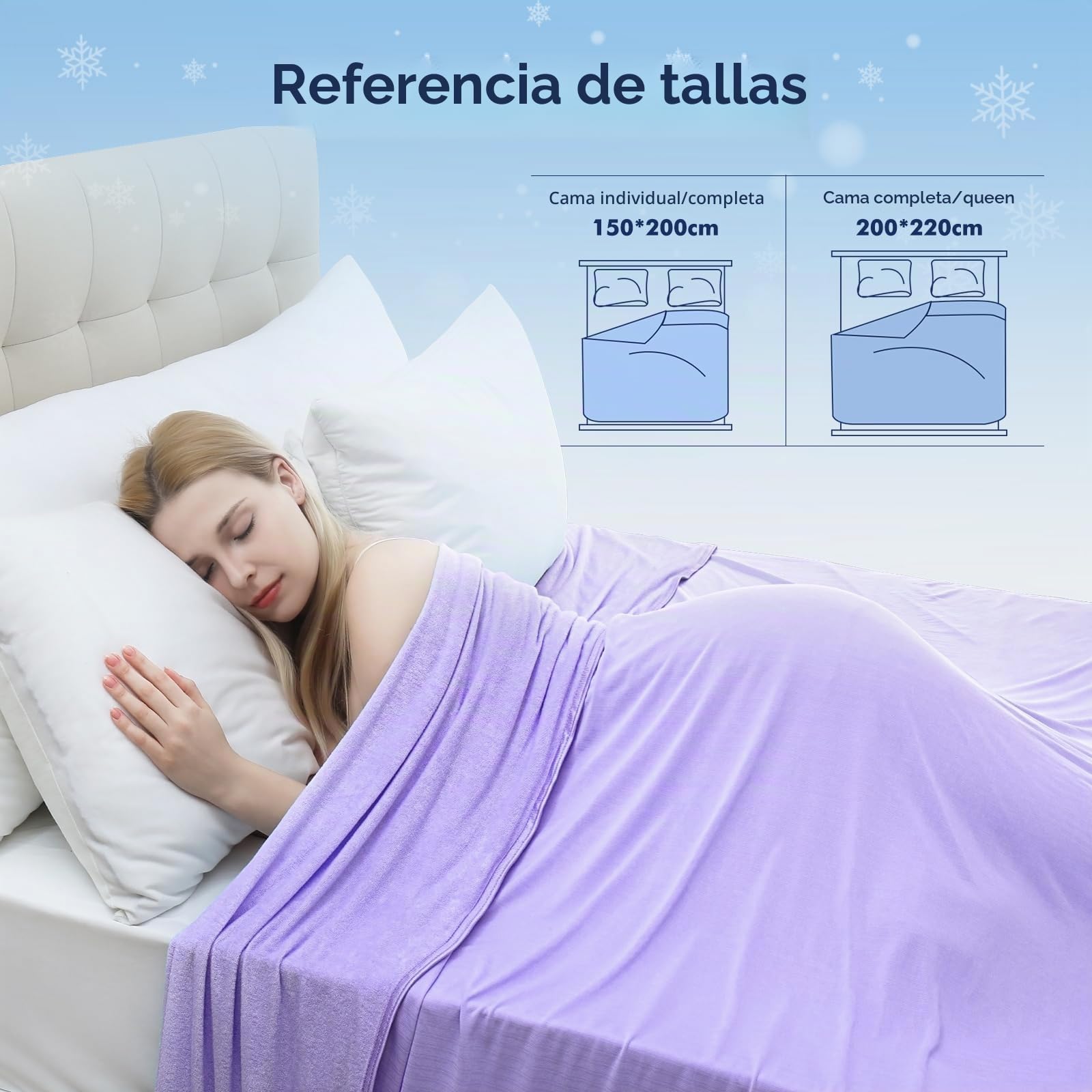 Avoalre Manta Verano con Fibra de Enfriamiento Japonesa ARC-Chill, Q-MAX 0.3, Ambos Lados Súper Suave Transpirable, Antiestática Ayudar a Dormir, para Cama Sofá Coche Viaje, 200 * 220CM, Púrpura