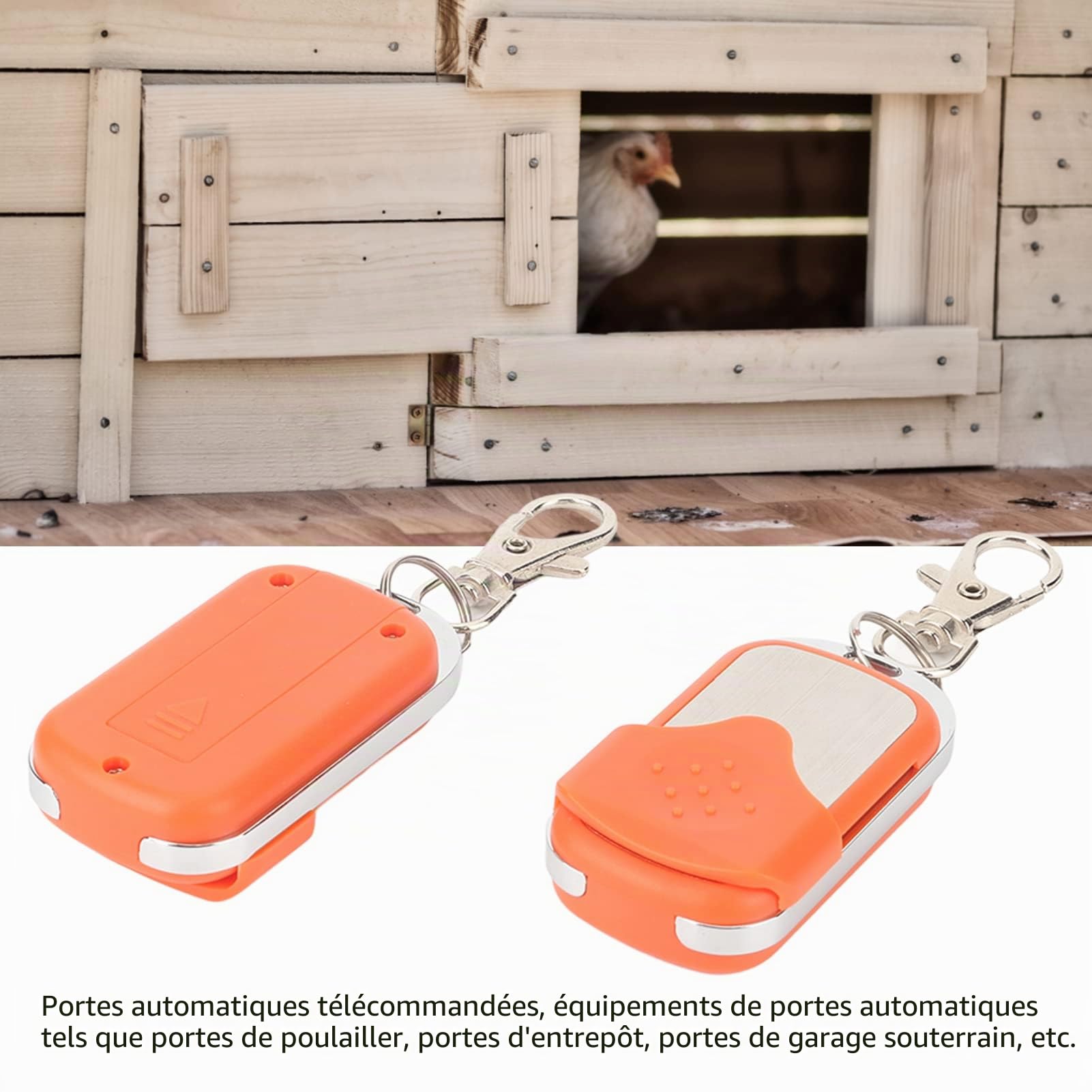 Jectse 4pcs Automatic Door Remote Control, 433.92 MHz & HCS301 Rolling Gate, Télécommande D'ouvre-Porte pour Porte Coulissante, Alimentation à la Batterie Sèche 27A (non incluse)