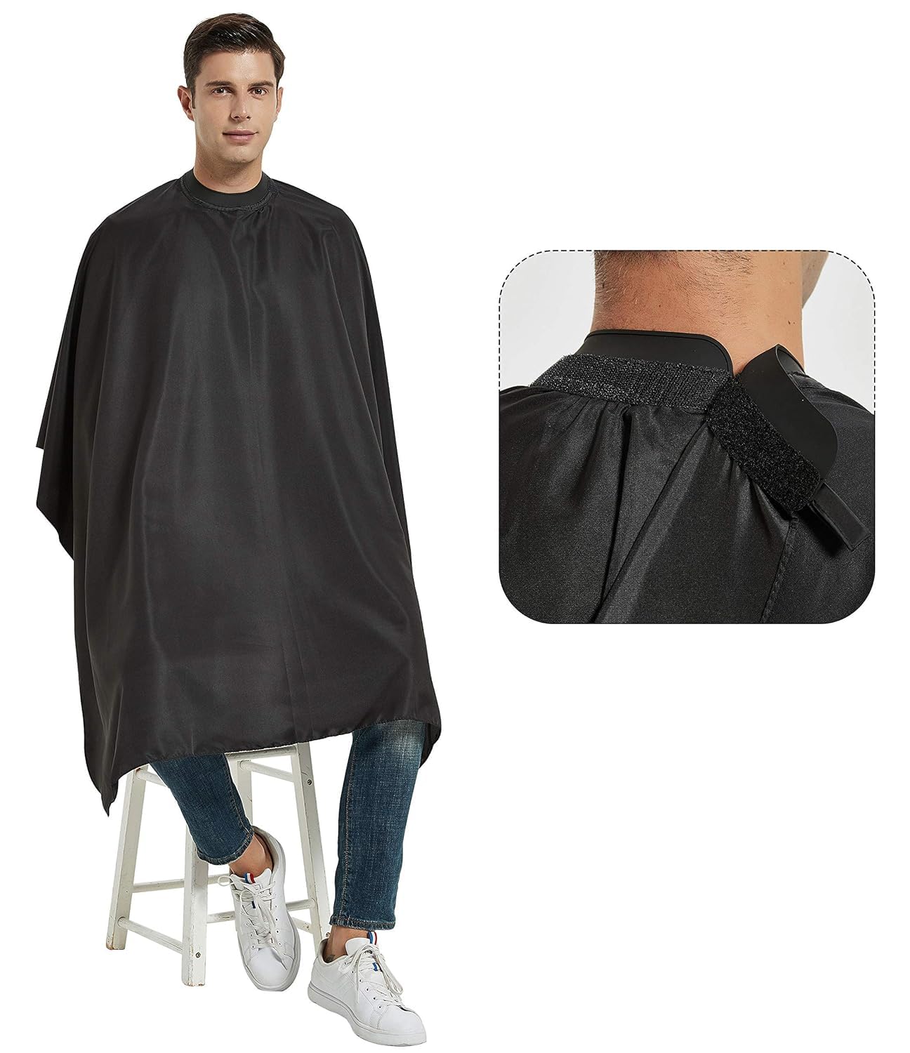 Friseurumhang Wasserdicht – Für Haarschnitt, Färben & Make-up, 70x90 Cm