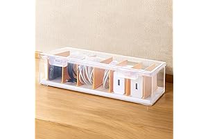Clear Stackable Cable Organizer Box