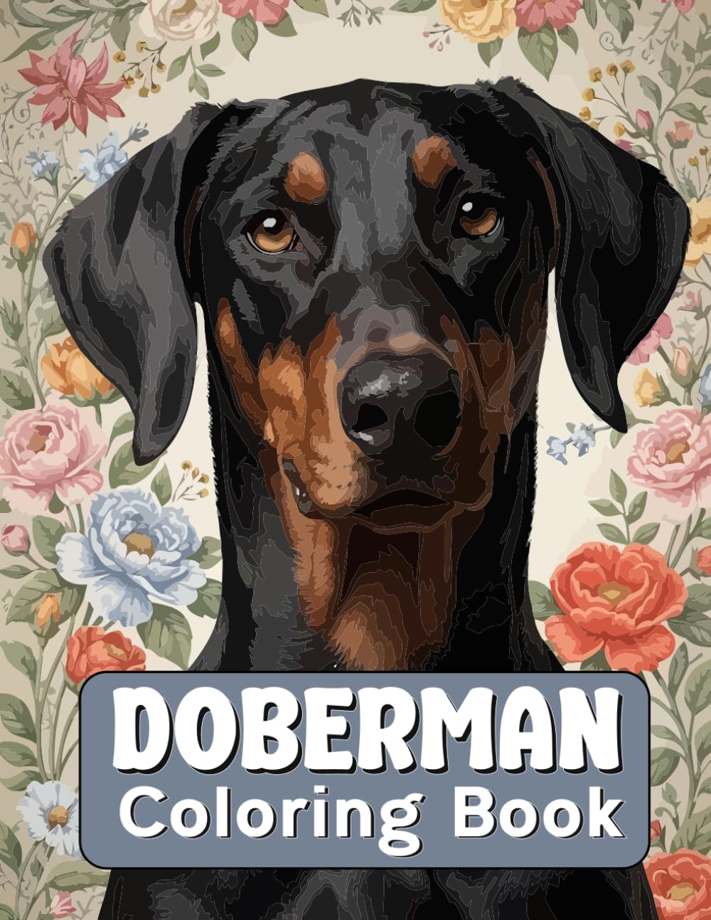 Doberman Coloring Book: Stress Relief Relaxing Scene For Doberman Owners
