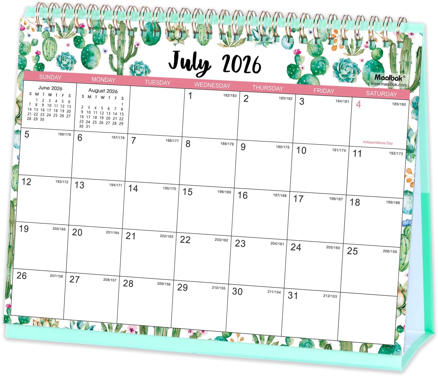 2026-2027 Desk Calendar - Desk Calendar 2026-2027 Standing Flip, July 2026 - December 2027, 10" x 8.3", Desktop Calendar with Memo Pages, Holidays & Large Blocks