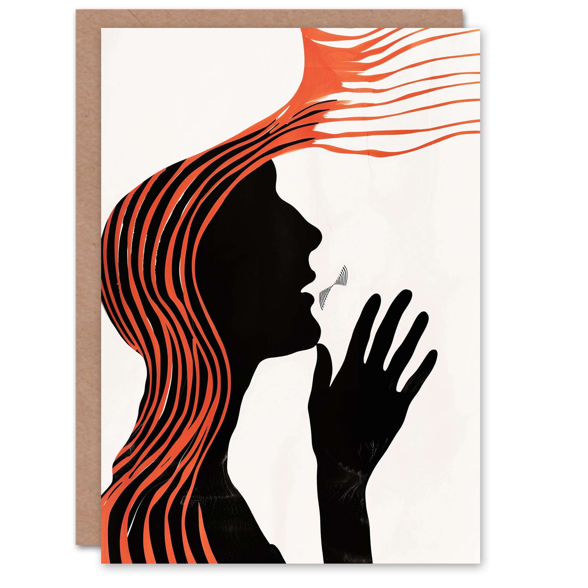 Artery8 Greeting Card Deaf Culture Conceptual Art Bright Abstract Blank For Him Or Her Art Birthday Card