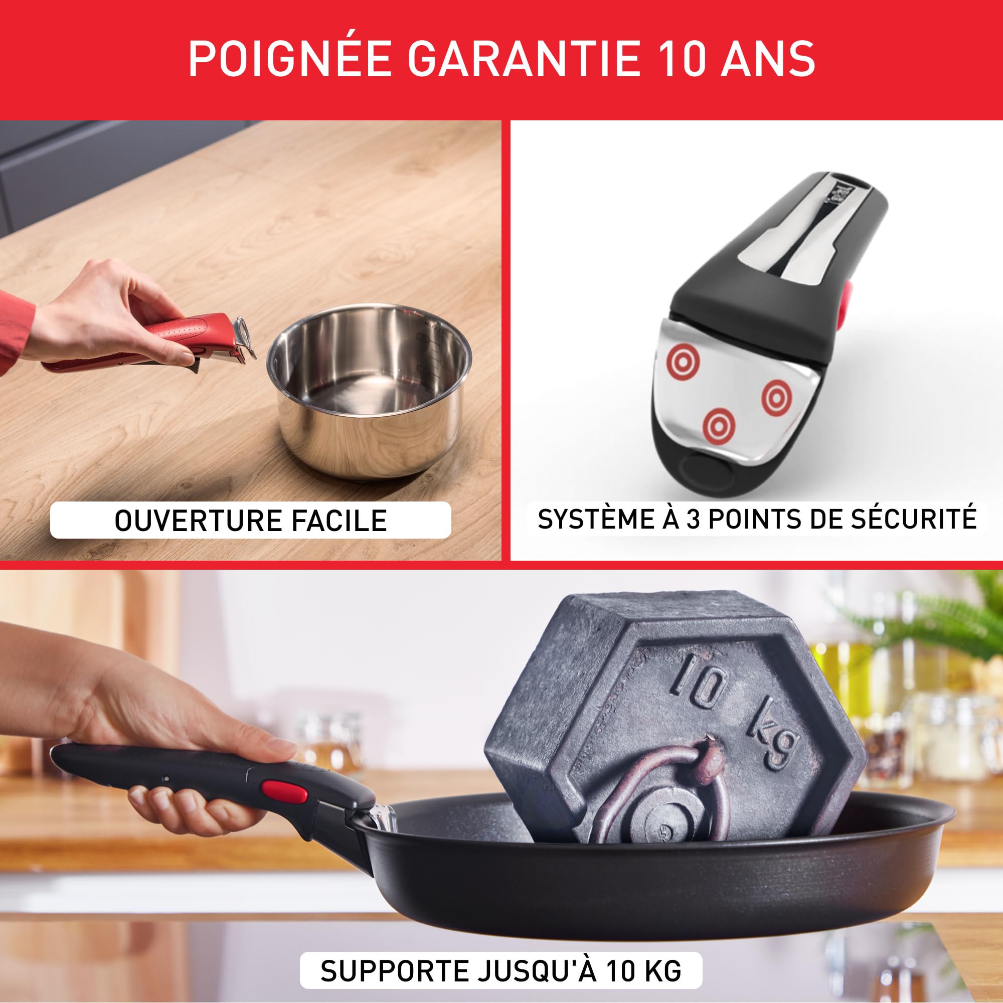 Tefal INGENIO EMOTION, Set 4P, Inox non revêtu