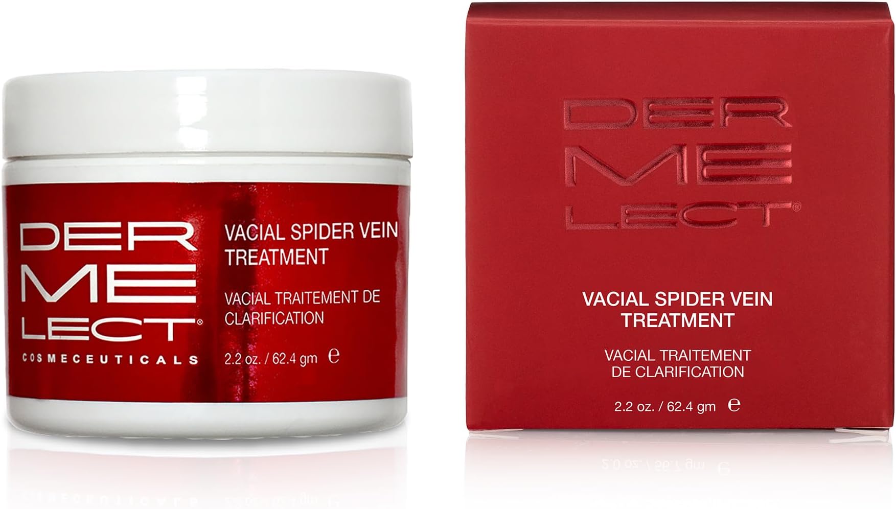 Dermelect Vacial Spider Vein Treatment for Body & Face Anti Aging Cream with Vitamin K, Allantoin, Hyaluronic Acid, Arnica, Shea Butter for Spider Veins, Red Threads, Uneven Skintone 2.2 oz