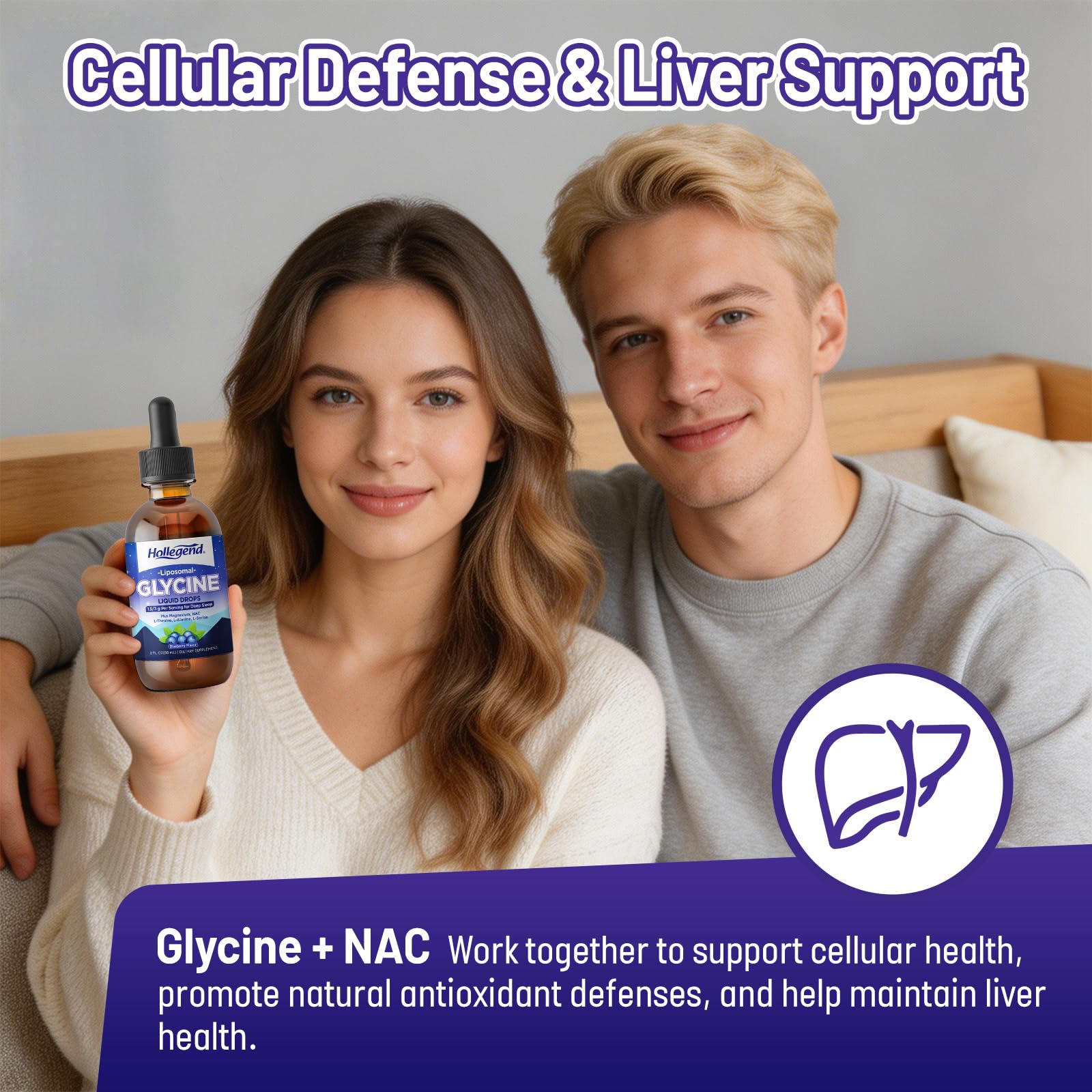 Liposomal Glycine Supplements for Sleep, 1.5/3g Glycine Liquid Drops — Amazon image 5