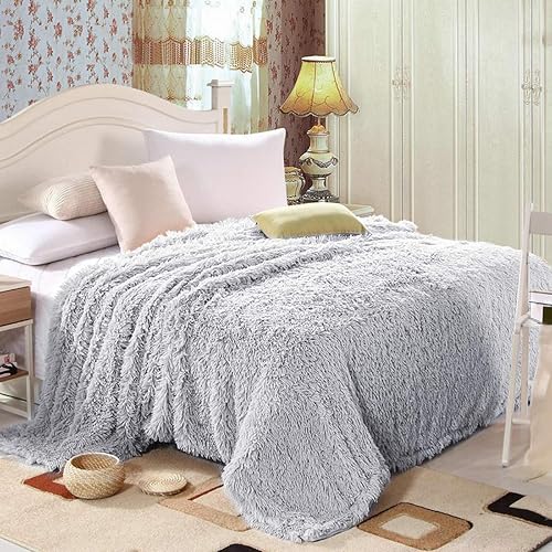 Miniatura 2 de LOCHAS - Manta de piel sintética súper suave y peluda manta decorativa de sherpa, mullida, afelpada, lavable, acogedora, para cama, sofá, silla o
