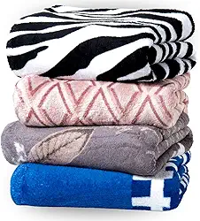 Cobertor Casal Soft Microfibra Toque Aveludado Antialérgico Coberta Dupla Face Confortável Ótima para o Dia Dia - 1,80m x 2,00m (1, Estampado)