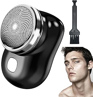 HONGJIANV Glidex Portable Mini Electric Shaver, Electric Razor for Men, Newest Mini-Shave Portable Electric Shaver, Pocket Portable Electric Shave, Magic USB Mini Storm Shaver for Men (Black)