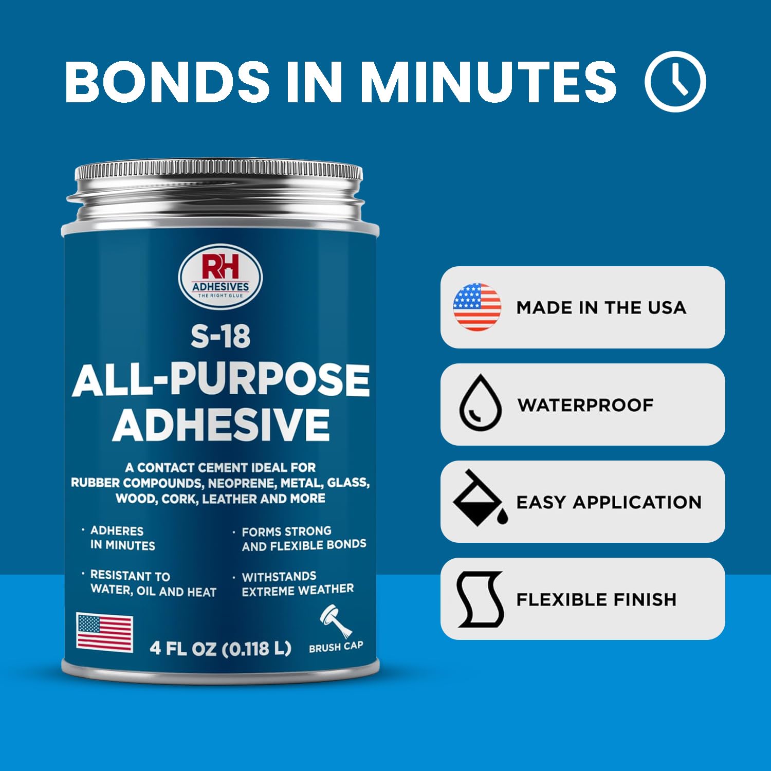 S-18 Contact Cement - Strong Bonding for Fabrics & Metal -2 S-18 Contact Cement - Strong Bonding for Fabrics & Metal -2