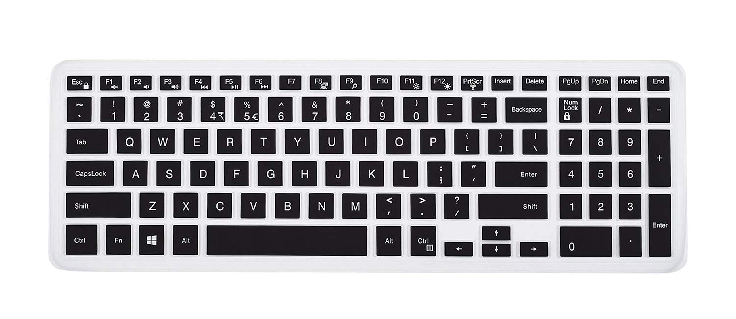 Saco Keyboard Protector Silicone Skin Cover for DELL Inspiron 3583 Laptop - Black (B08THJCP78) Amazon Price History, Amazon Price Tracker