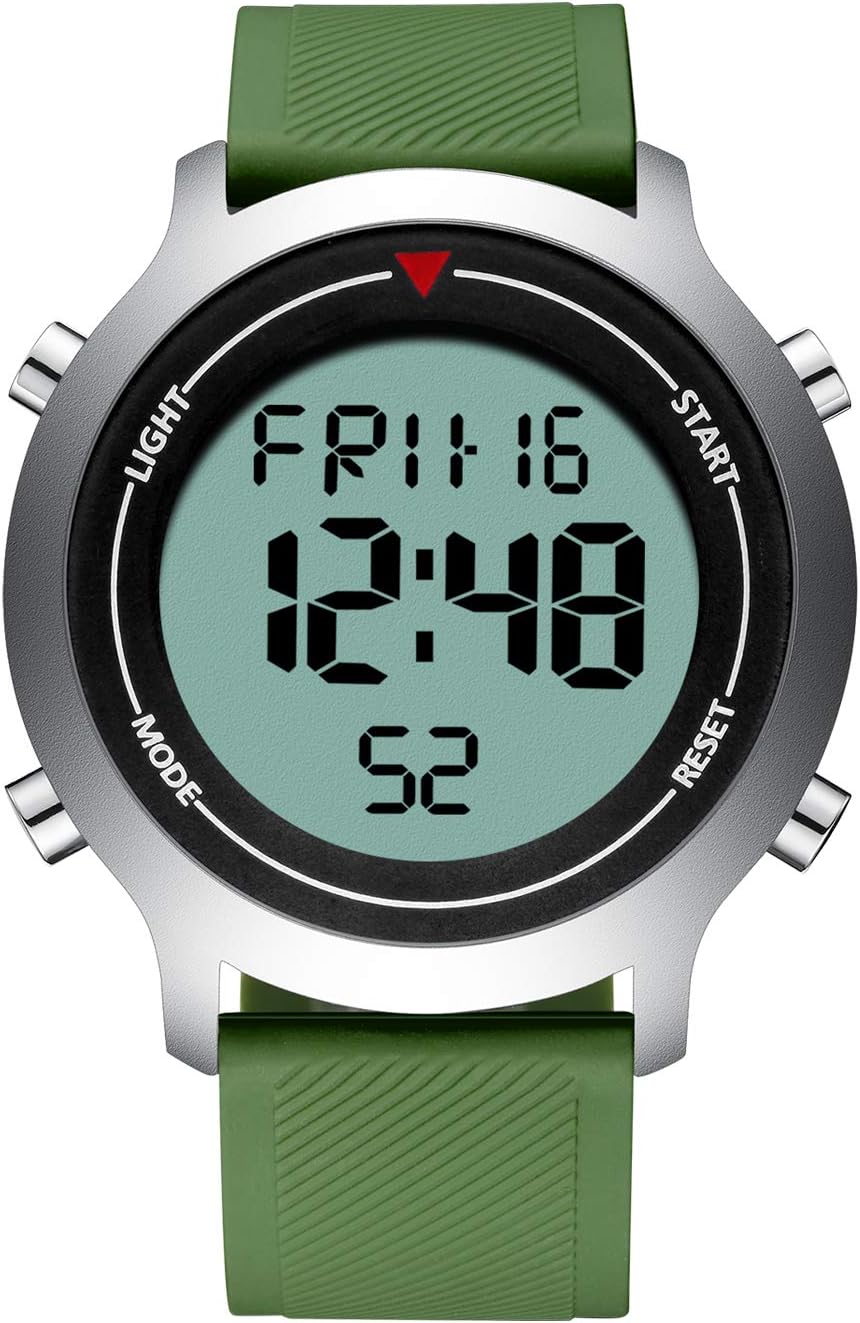 KDM Mens Watches Men Military Chronograph Digital Waterproof Sports Watch Day Date Calender Alarm Electronic LED Fashion Cool Casual Designer Silicon Wrist Watches for Men Boys Teenagers