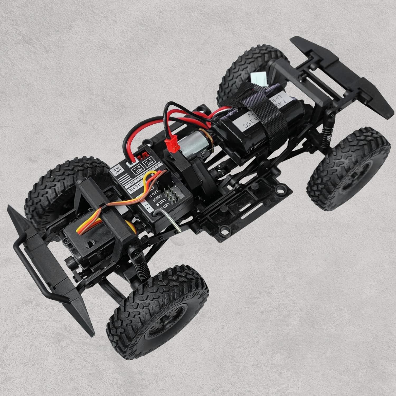 RACENT 1/24 RC Crawler 4WD Off Road All Terrain RC Monster Truck Rock Climbing with led Light Waterproof Hobby Grade Toys with 3 Batteries for Adults (Blue)