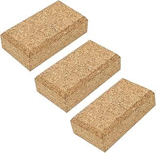 SCOTTCHEN Cork Sanding Block, Cork Punching Pad,Cork Sewing Block, 4-1/4" x 2-3/8" x 1-3/16", Hand Sanding Tool for Woodworking, Furniture Repair, Leather Craft - 3 Pack