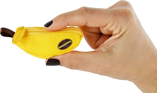 Worlds Smallest Bananagrams - Family Word Game - Includes: 1 Banana Pouch, 144 T