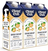 Vista 13 de Cleancult Repuesto líquido de jabón para platos (32 onzas, 1 paquete), poder de limpieza a base de plantas, jabón para platos que corta la grasa