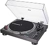 قرص دوار Audio-Technica LP120XUSBBK يدوي مباشر (تناظري و USB) أسود