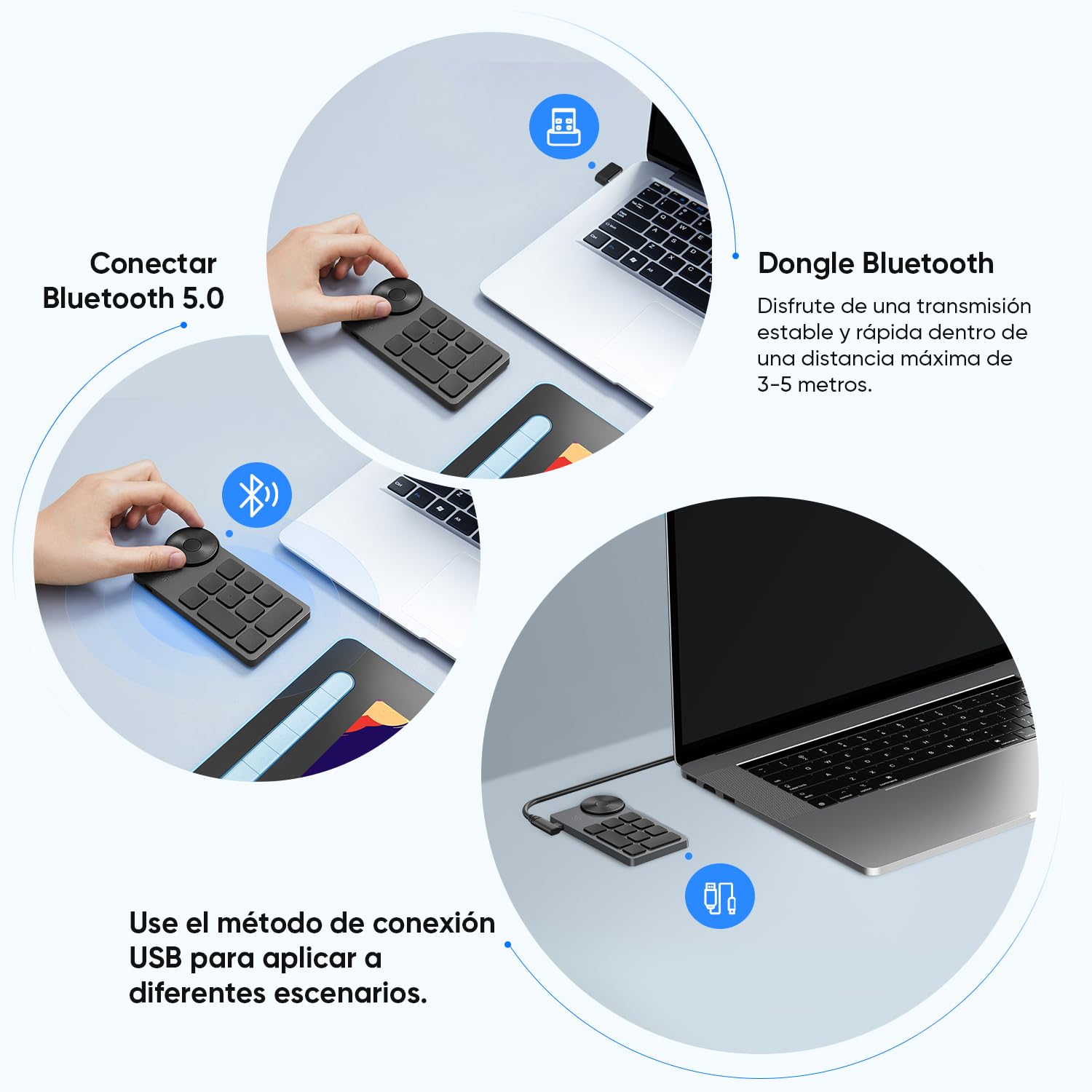 XPPEN ACK05 Teclado Inalámbrico de Atajo para Tableta Gráfica para Dibujar | Compatible con Artist Pro Gen2 Serie, Deco Pro Gen2 Serie, Magic Drawing Pad etc.