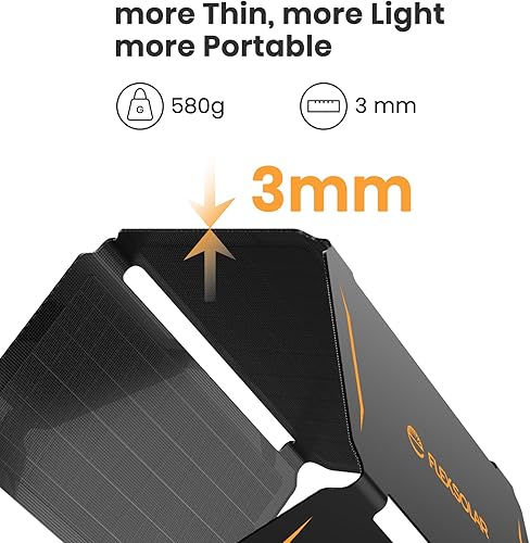 Miniatura 6 de FlexSolar Cargadores de panel solar portátil de 30 W QC3.0 18W USB-A USB-C Salida plegable pequeña potencia de emergencia ETFE paneles IP67