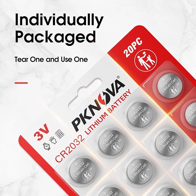 Batería de litio CR2032 3V, pack de 20 unidades miniatura 5