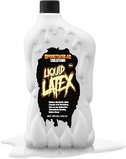 Spooktacular Creations 18 oz Halloween Liquid Latex, Fake Blood Liquid Latex, Stage Blood Gallon for Halloween Costume, Zombie Makeup, Vampire Makeup and Monster Makeup & Dress Up